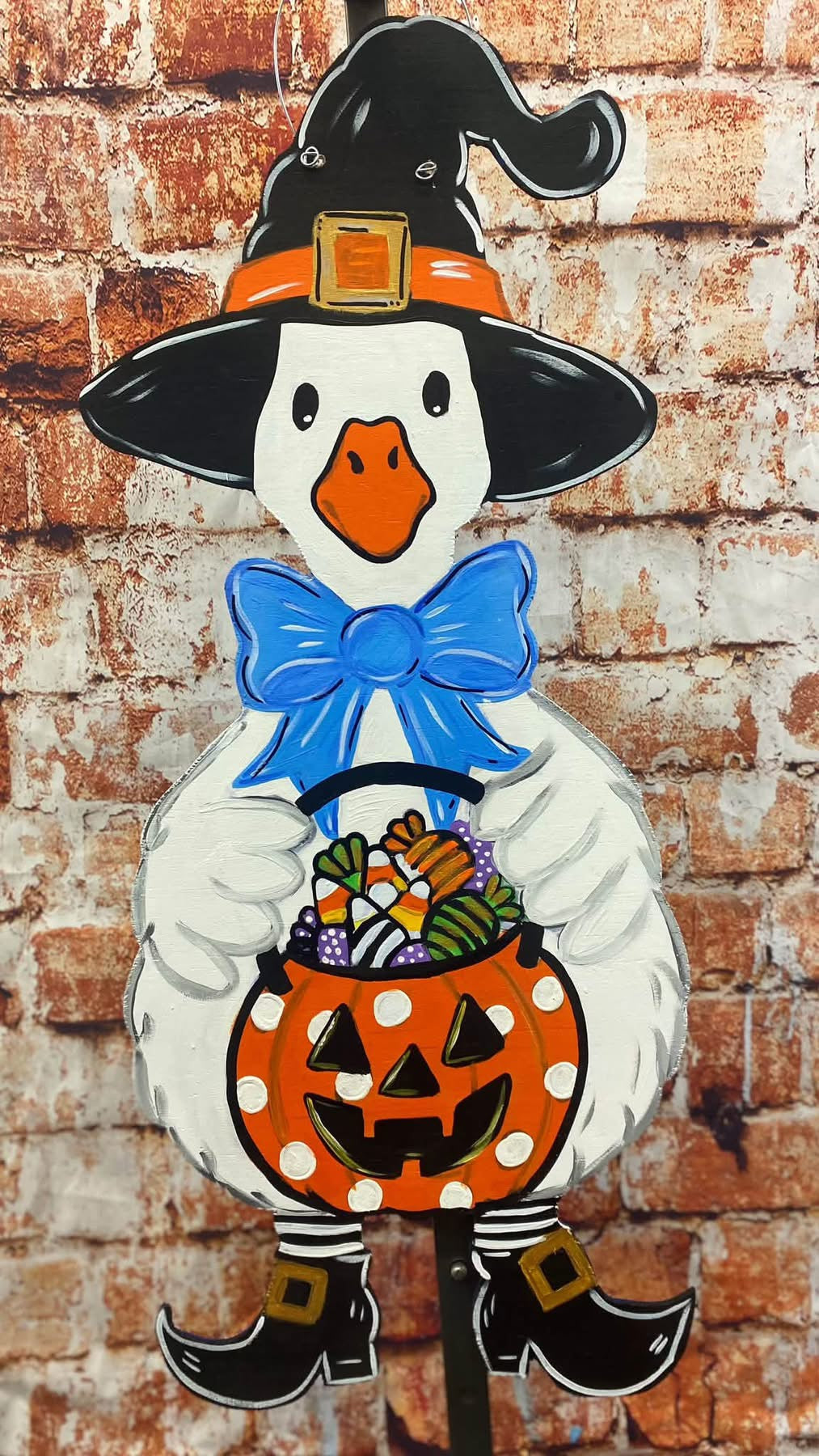 Witch Goose Door Hanger Polka Dot